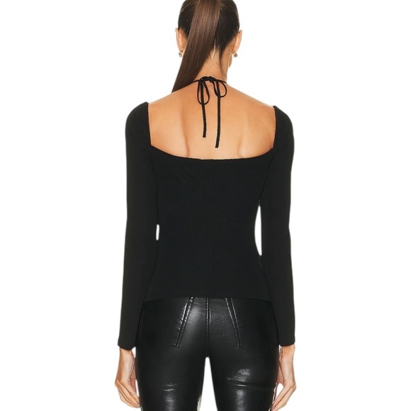 Frame Strappy Knit Top in Noir - Picture 9 of 9